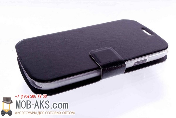 Чехол-книга боковая Samsung Note-5 черный оптом
