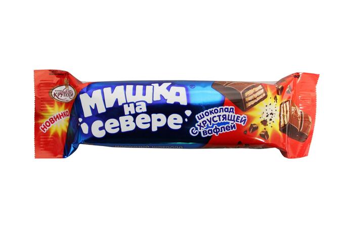 Мишка на севере конфеты Крупской с вафелькой