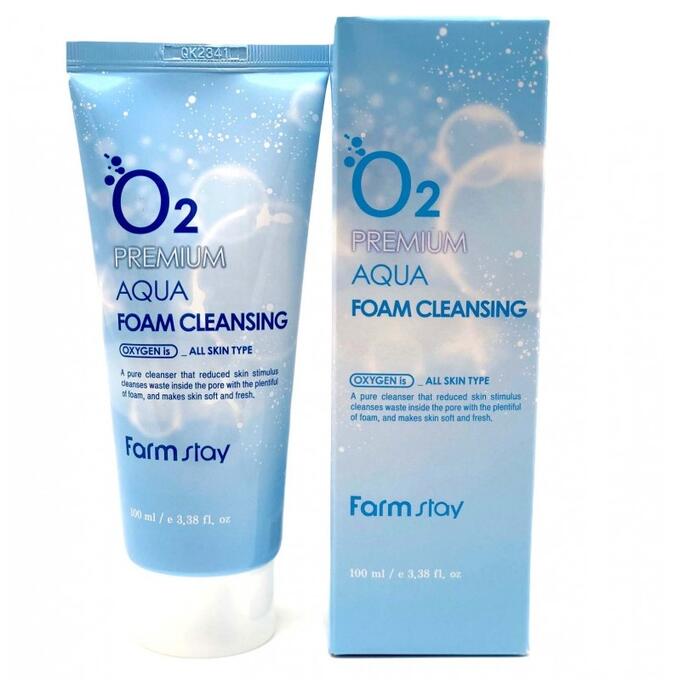 FarmStay Пенка для умывания Premium Aqua O2 Foam Cleansing, 100мл