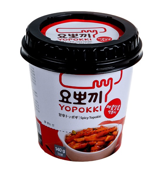 Yopokki Рисовые клецки с острым-сладким соусом Sweet &amp; Spicy 140 г, стакан