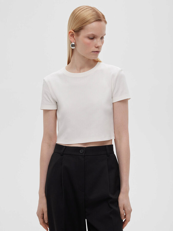 Aim Clothing Футболка укороченная 0096, белый