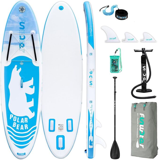 Сап-борд FUNWATER SUPFW07A [320x83x15см, насос, весло, плавник, лиш ...