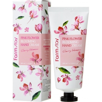 Крем для рук c вишневым цветом Farmstay Pink Flower Blooming Hand Cream Cherry Blossom, 100ml