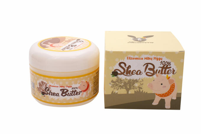 Elizavecca Многофункциональное 100% масло ши для лица и тела Milky Piggy Shea Butter 100%, 88 гр