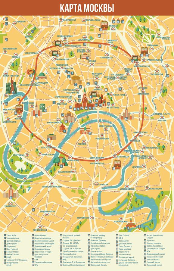 Как выглядит москва на карте