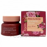 КR/ FarmStay PINK FLOWER Blooming Cream PINK ROSE Крем для лица &quot;Розовая роза&quot;, 100г