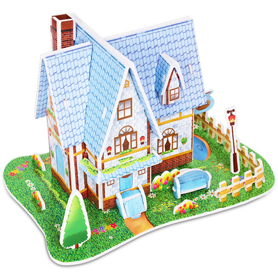 3D-поделка из плотного картона Загородный дом