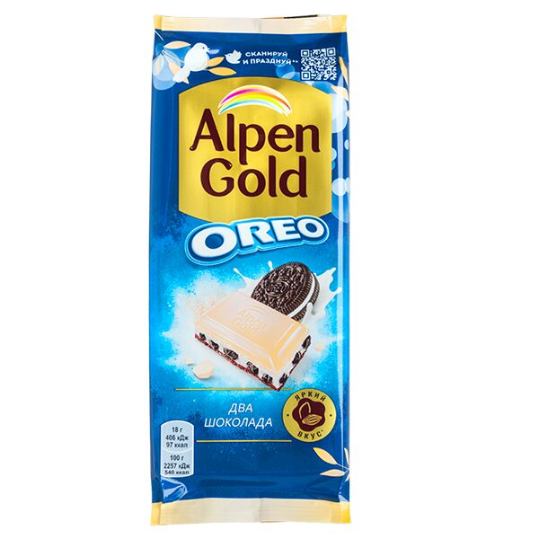 Alpen Gold Шоколад Альпен Гольд Орео Два шоколада 90 г