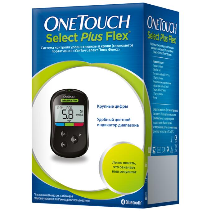 Глюкометр Onetouch Select Plus Flex + Тест-Полоски №50