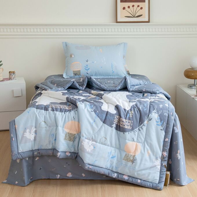 Viva home textile Комплект постельного белья Сатин с Одеялом Young 100% хлопок OBK019
