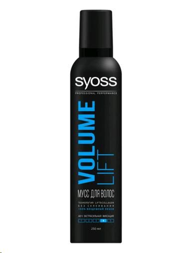 SYOSS Сьёсс Volume Lift мусс д/укладки волос экст.сильн.фикс. д/объема 250мл баллон 1шт 6шт 1809455 014069