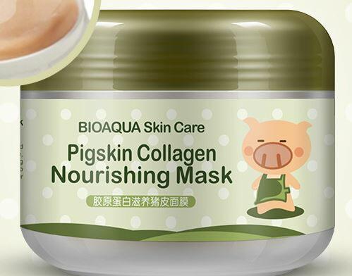 Ночная маска для лица с коллагеном BIOAQUA Pigskin Collagen Nourishing Mask.100 гр