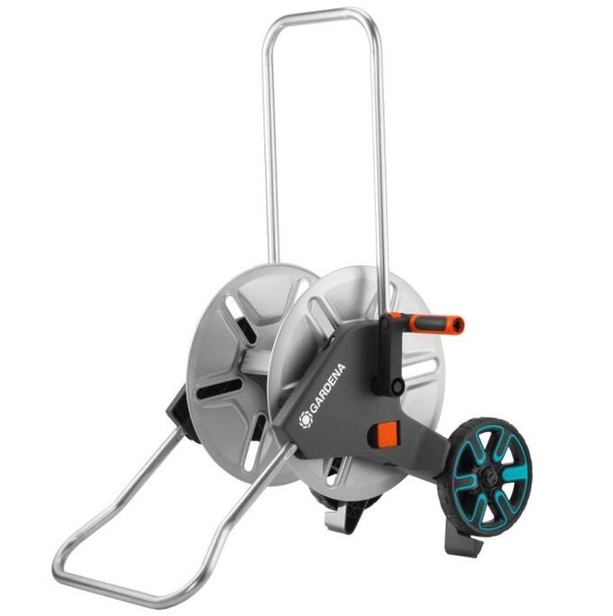 Тележка для шлангов металлическая AquaRoll M  with foldable plastic crank handle, w/o soft grip,