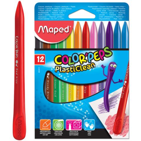 Мелки пластиковые MAPED (Франция) &quot;Color&#039;peps Plasticlean&quot;,