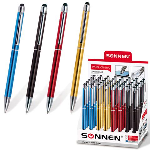 Ручка-стилус SONNEN для смартфонов/планшетов, корп.ассорти,