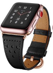 Дышащий кожаный ремешок для Apple Watch