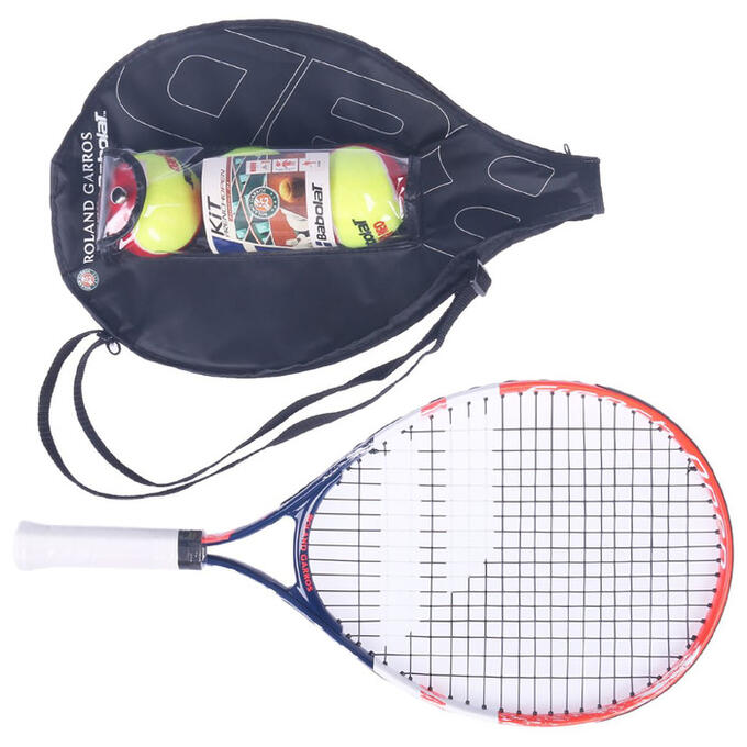 Набор для большого тенниса детский French Open Junior 21, ракетка и мячи, ручка 000