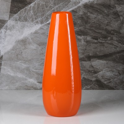 Ваза "Версаль" средняя оранжевая глянец | Вазы из керамики и фарфора часть  2. Вазы