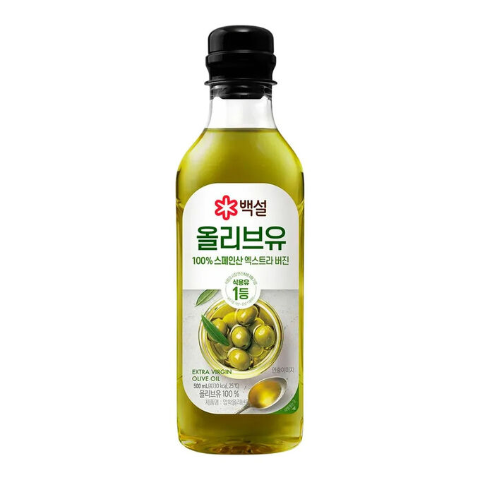 Масло оливковое нерафинированное, 500 мл, EXTRA VIRGIN OLIVE OIL , CJ Beksul, Ю.Корея