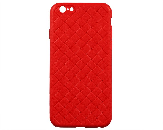 Чехол iPhone 6/6S плетеный красный