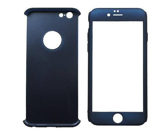 Чехол iPhone 6/6S Двухсторонний + стекло (синий)