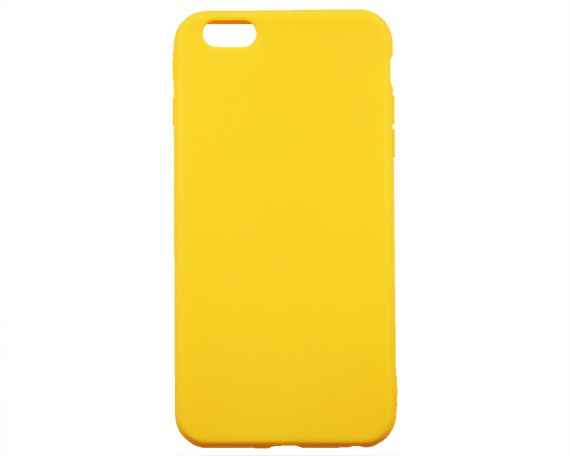 Чехол iPhone 6/6S Plus матовый 1.5 мм желтый