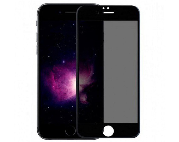Защитное стекло iPhone 6/6S 5D (тех упак) приватное черное