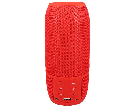 Колонка MINI pulse3, красный   (AUX/USB/microSD/Bluetooth/1200mAH/distance12m/1+1)