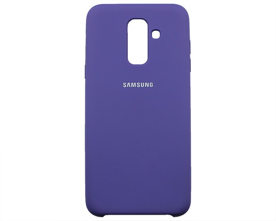 Чехол Samsung A605F A6+ 2018 Silicone Case в упак фиолетовый
