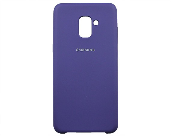 Чехол Samsung A730F A8+ 2018 Silicone Case в упак фиолетовый