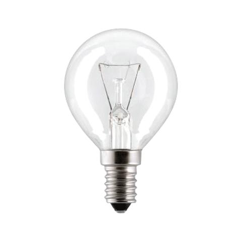 Лампа накаливания PHILIPS P45 CL E14, 60Вт, шарообразн., про