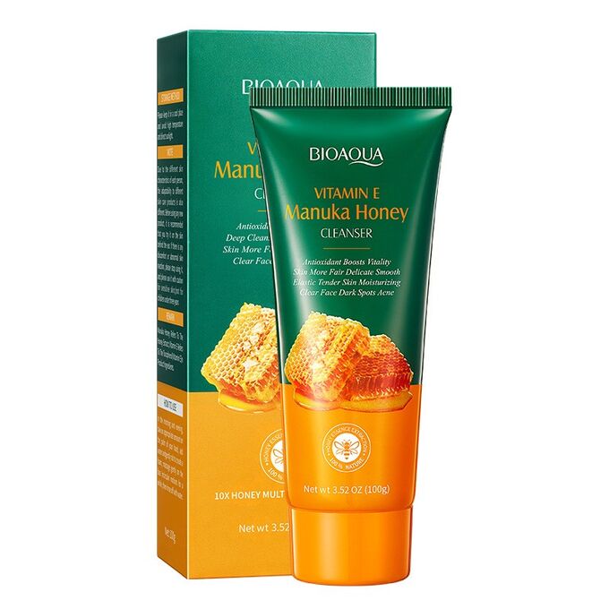 Косметика  Китай Пенка для умывания с экстрактом меда и витамином Е Bioaqua, 100 гр.