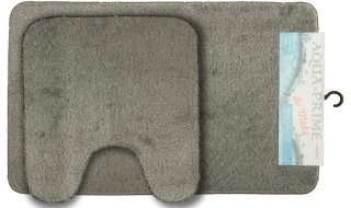 Комплект ковриков для в/к AQUA-Prime Be&#039;Maks из 2 шт 50х80/40х50см 504 18мм (серый) 1/28