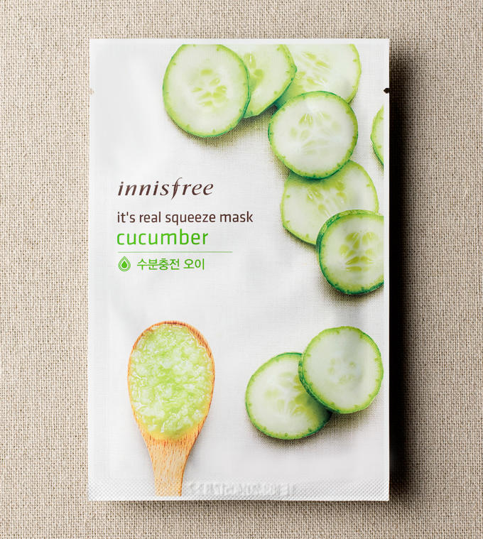 Innisfree Маска для лица с соком огурца It&#039;s Real Squeeze Mask Cucumber