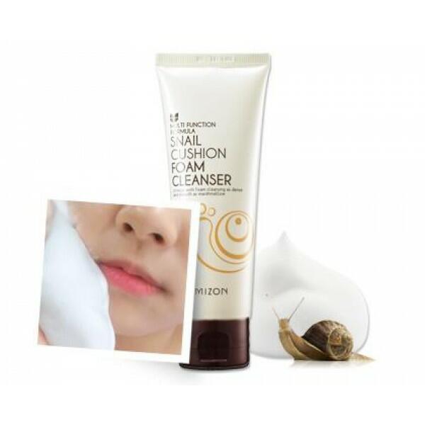 MIZON Пенка для умывания с экстрактом улитки Snail Cushion Foam Cleanser ,120 мл