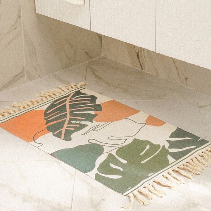 Sima-Land Home Коврик для дома SL Home Cotton, 60x90 см, молочный