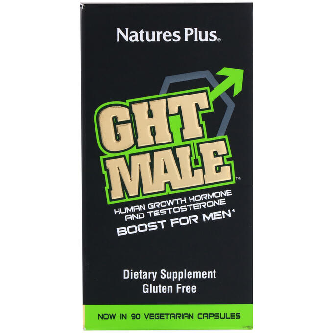 Nature's Plus, GHT Male, гормон роста человека для мужчин, с тесто...