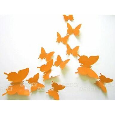 Бабочки оранжевый 3D