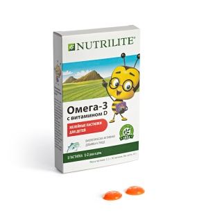 Омега-3 с витамином D желейные пастилки для детей