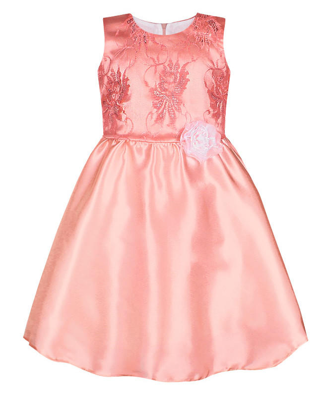 Персиковое платье для девочки Цвет: оранжевый