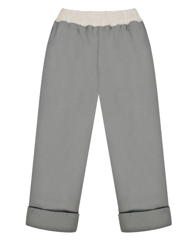 Теплые серые брюки для девочки Цвет: серый
