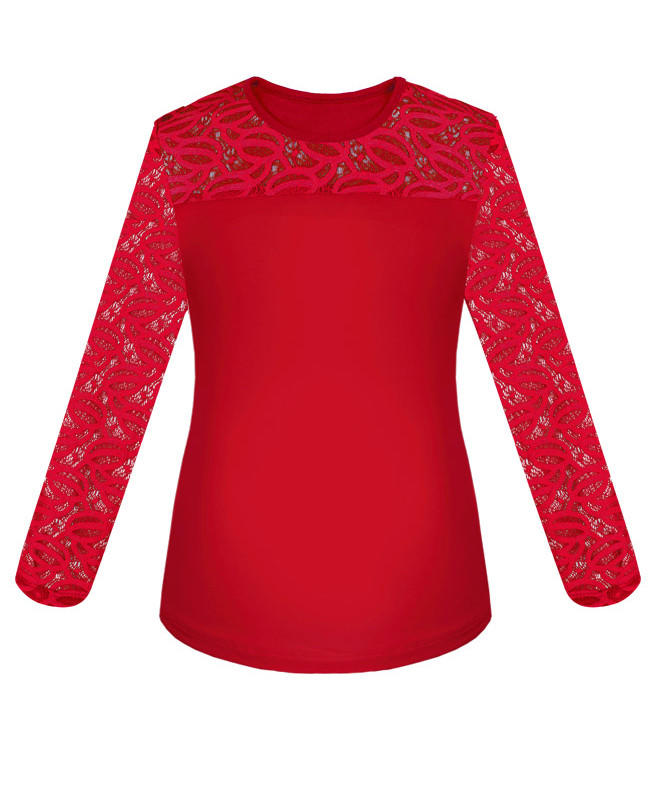 Красная блузка для девочки Цвет: красный