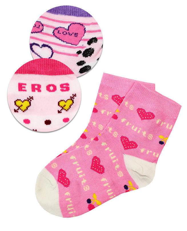 Детские носки для девочки Цвет: розовый