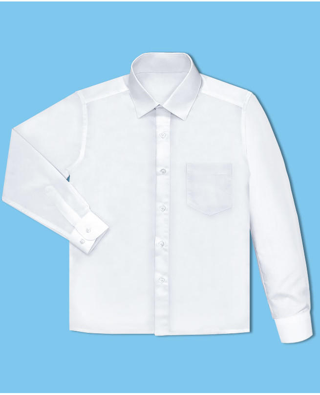 Белая школьная рубашка для мальчика Цвет: белый во Владивостоке