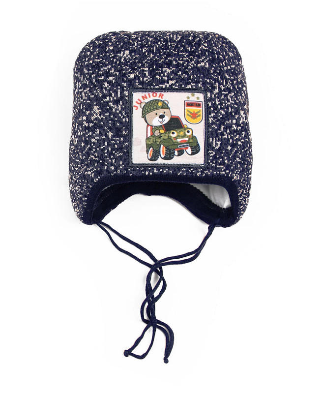 Детская зимняя шапка для мальчика Цвет: т.синий