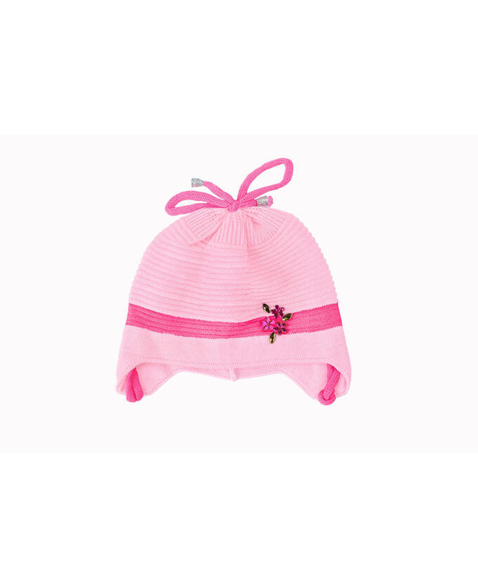 Розовая шапка для девочки Цвет: бл.розовый