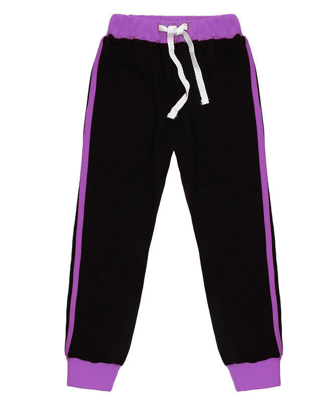 Чёрные спортивные брюки для девочки Цвет: черный
