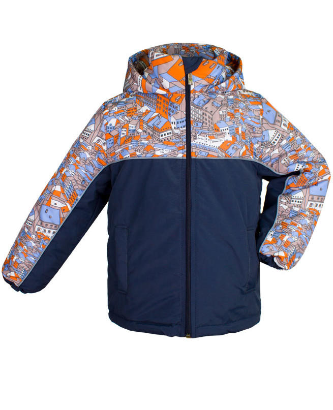 Куртка для мальчика на осень-весну Цвет: т.син.+гол