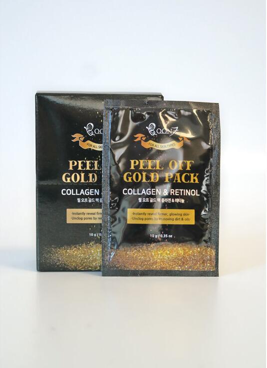 BOON7 Peel Off Gold Pack Collagen$Retinol Золотая маска-пленка «КОЛЛАГЕН и РЕТИНОЛ» для всех типов кожи 1 шт *10гр