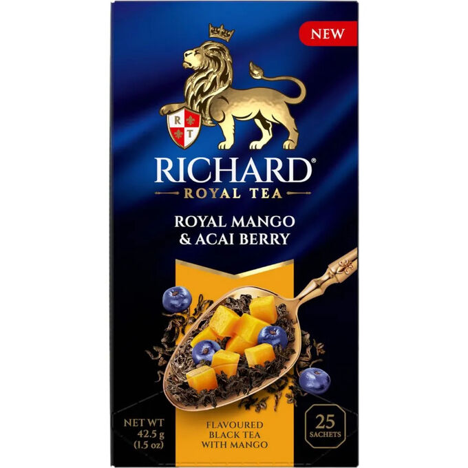 Чай Richard Royal Mango &amp; Acai berry 1,5*25 пак (1/12) сашет 102658